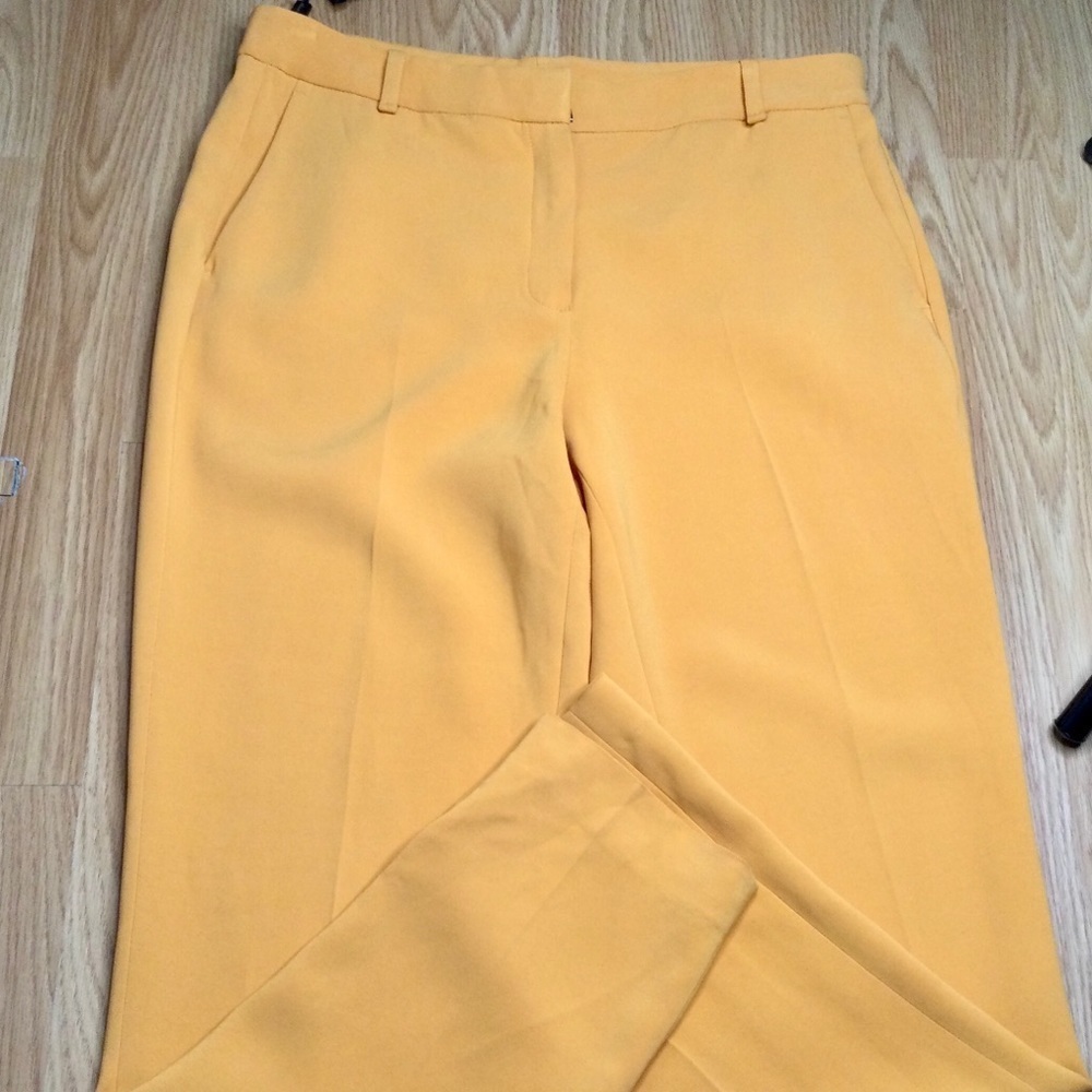 Massimo Dutti mustard dress pants.